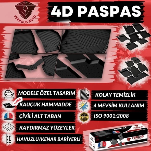 BYD SEAL U 2024- FERROUS HAVUZLU KAUÇUK 4D PASPAS - 10