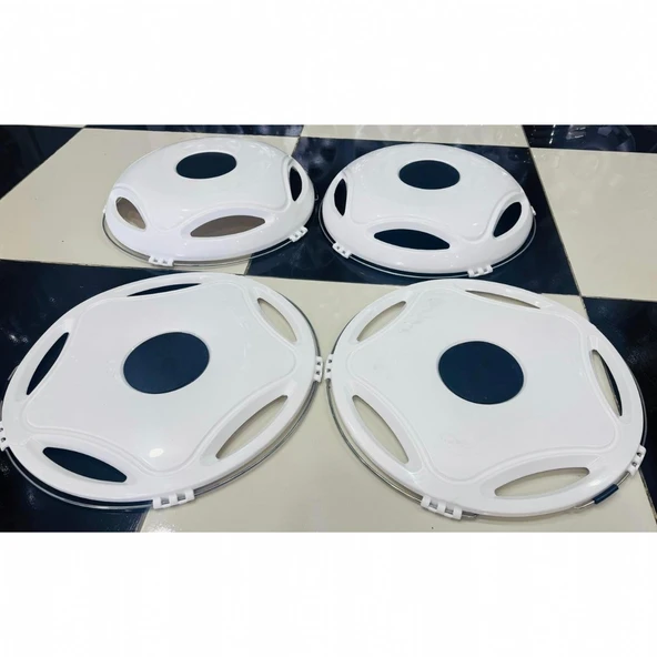 17,5'' İNÇ PLASTİK BEYAZ JANT KAPAĞI 4 ADET ÖN-ARKA MODEL - 5