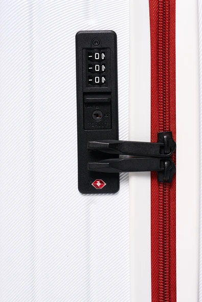 Elatae Vouge Exclusive Orta Boy Ultra Strong Valiz Beyaz V10737 - Resim 6