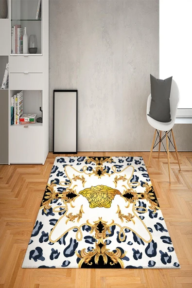 Kaymaz Taban Yıkanabilir Dekoratif Modern Dot Taban Halı RENKLİ 80 X 150
