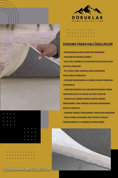 Kaymaz Taban Yıkanabilir Gold Baroque Leopar Medusa Desenli Dot Taban Halı Siyah 200 X 300 - 2