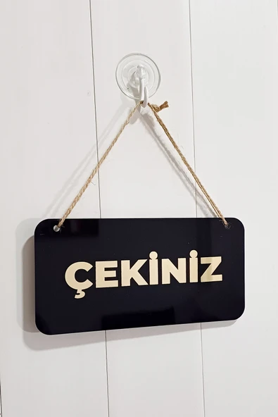 Cam Kapılar İçin İtiniz Çekiniz Tabelası 20*10 CM - 3