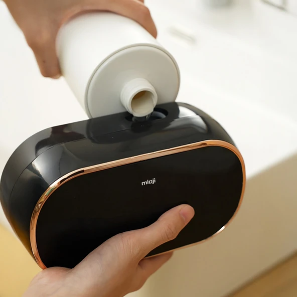 Mioji Mio SM01 Saatli 2000mAh Şarjlı Dijital Ekranlı 350ml Köpük Sabunluk Dispenser - Siyah - 7