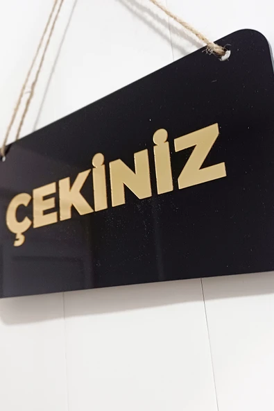 Cam Kapılar İçin İtiniz Çekiniz Tabelası 20*10 CM - 4