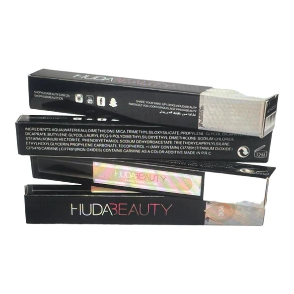HUDABEAUTY sıvı aydınlatıcı parlak  4 LÜ paket ve 4 farklı renk - 4