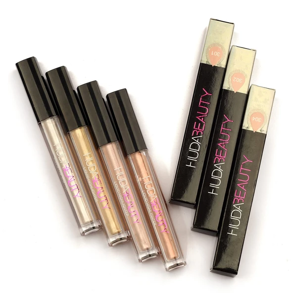 HUDABEAUTY sıvı aydınlatıcı parlak  4 LÜ paket ve 4 farklı renk - 5