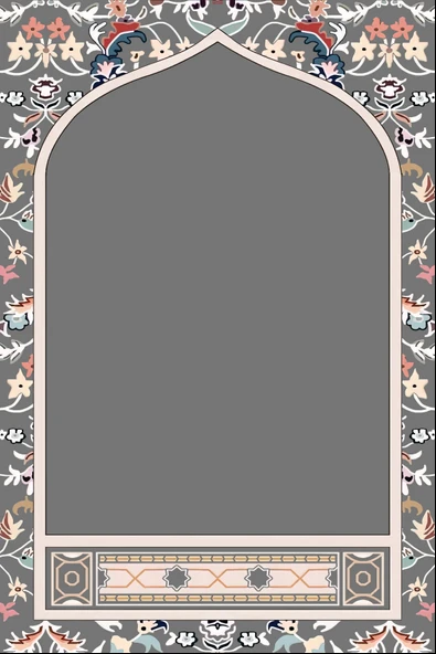 Diz Acıtmayan Yumuşak Süngerli Seccade ve Namazlık Gri - Resim 2