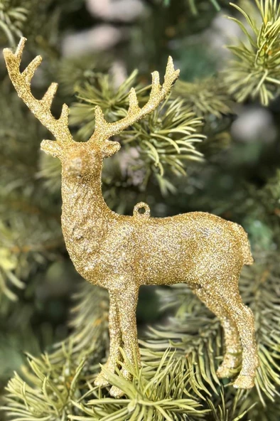 Beysüs Yılbaşı Çam Ağacı Süsü Geyik Gold - Resim 3