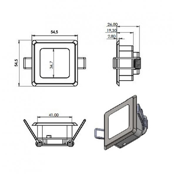 Davlumbaz LED Lambası - 54.5mm - Resim 5