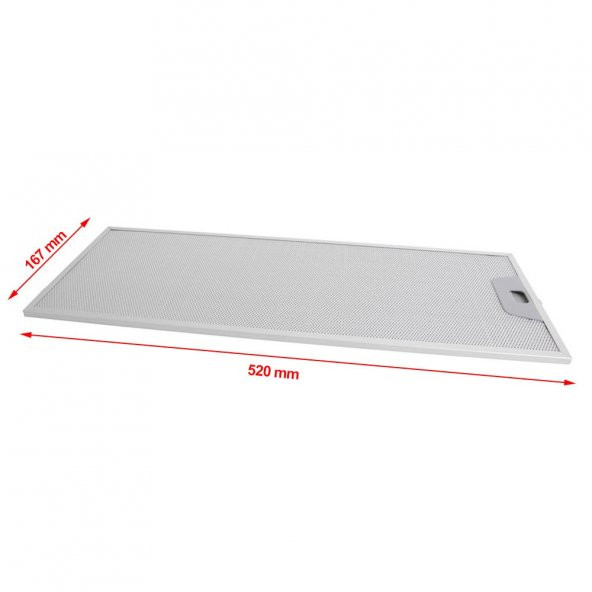 Davlumbaz Tel Filtre 520x167 mm ürün görseli 1