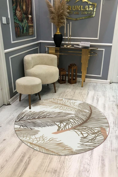 Kaymaz Tabanlı Makinede Yıkanabilir Dijital Baskı Modern Desenli Dot Taban Halı RENKLİ 100 X 100