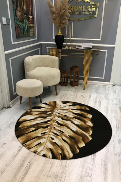 Kaymaz Taban Yıkanabilir Dijital Baskı Dekoratif Modern Desenli Dot Taban Halı MDH277 RENKLİ 80 X 80