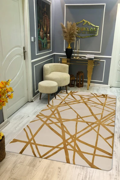Kaymaz Taban Makinada Yıkanabilir Dijital Baskı Dekoratif Modern Desenli Rona Serisi Dot Taban Halı RN016 RENKLİ 80 X 150