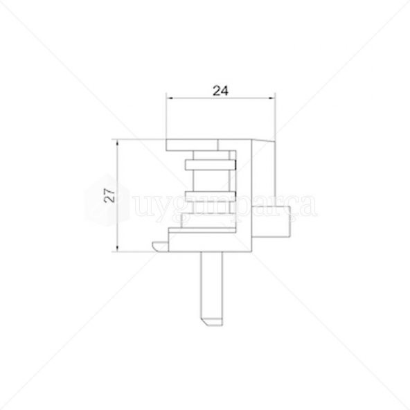 2 Fonksiyonlu Fırın Komutatörü Program Seçici - 4 Bacak - Resim 5