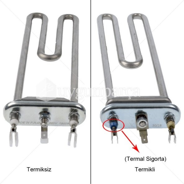 275mm Çeşitli Markalara Uygun Çamaşır Makinesi Rezistansı 2000W - 4