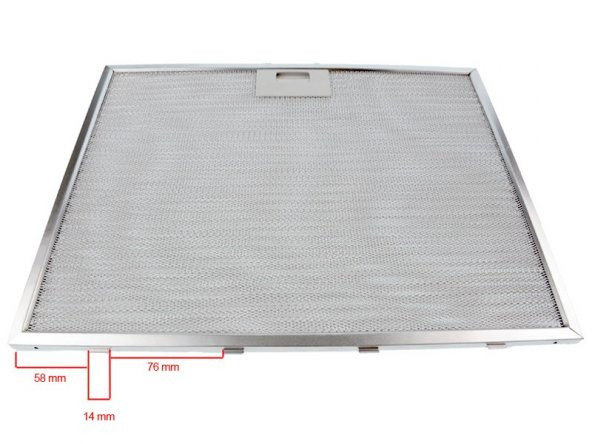 Aspiratör & Davlumbaz Tel Filtresi 400x312mm - 4 Tırnaklı - 4