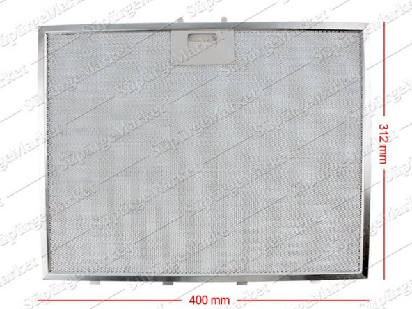 Aspiratör & Davlumbaz Tel Filtresi 400x312mm - 4 Tırnaklı - 5