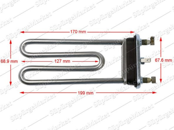 Hotpoint & Ariston & Indesit Çamaşır Makinesi Rezistansı - 1700W - 1
