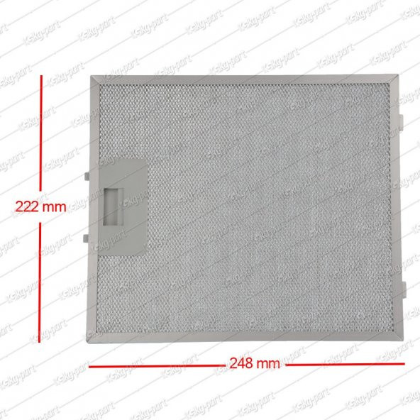 Davlumbaz & Aspiratör Metal Filtre 24.8 x 22.2 cm - Resim 4