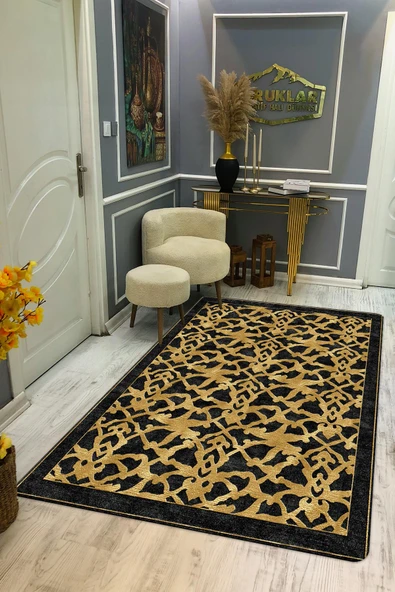 Kaymaz Taban Yıkanabilir Dijital Baskı Dekoratif Modern Desenli NesV2 Serisi Dot Taban Halı N2S03 RENKLİ 80 X 300
