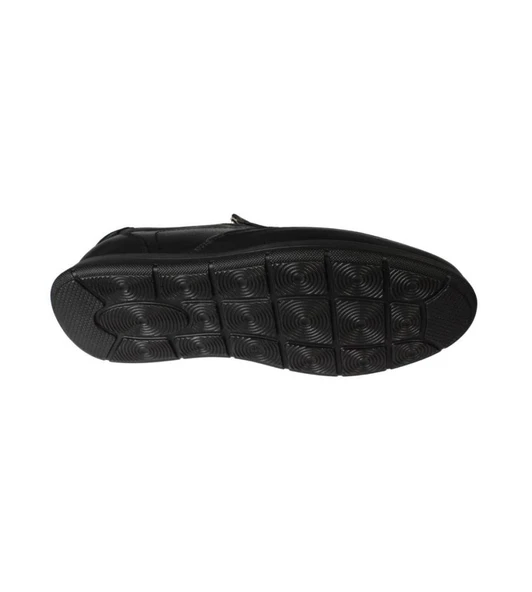 YAZKIŞ Erkek Siyah Cilt Bağcıksız İç Ve Dış Hakiki Deri Comfort Taban - 4
