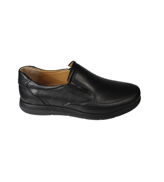 YAZKIŞ Erkek Siyah Cilt Bağcıksız İç Ve Dış Hakiki Deri Comfort Taban - 2