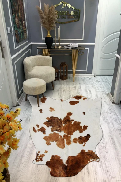 Kaymaz Taban Yıkanabilir Dijital Baskı Dekoratif Modern Desenli Elegance Serisi Lazer Kesim Dot Taban Halı ELG49 RENKLİ 160 X 230