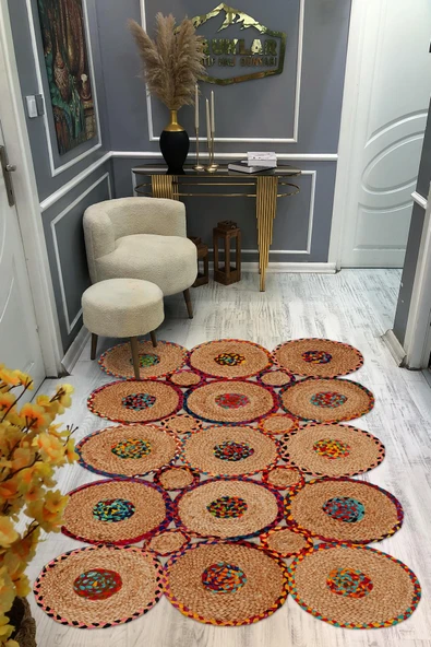Kaymaz Taban Yıkanabilir Dijital Baskı Dekoratif Modern Desenli Elegance Serisi Lazer Kesim Dot Taban Halı ELG59 RENKLİ 160 X 230