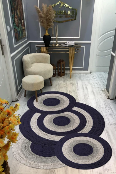 Kaymaz Taban Yıkanabilir Dijital Baskı Dekoratif Modern Desenli Elegance Serisi Lazer Kesim Dot Taban Halı ELG41 RENKLİ 180 X 280