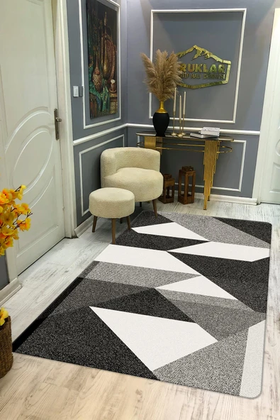 Kaymaz Taban Yıkanabilir Dijital Baskı Dekoratif Modern Desenli Dot Taban Halı Nova Serisi NV38 RENKLİ 160 X 230