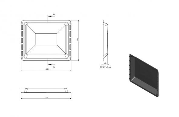 Çetintaş Evii Emaye Fırın Tepsisi - Derin - Resim 4