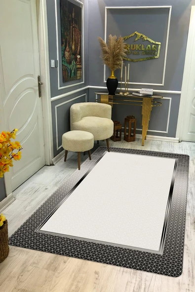 Kaymaz Taban Yıkanabilir Dijital Baskı Dekoratif Modern Desenli Dot Taban Halı Nova Serisi NV02 RENKLİ 160 X 230