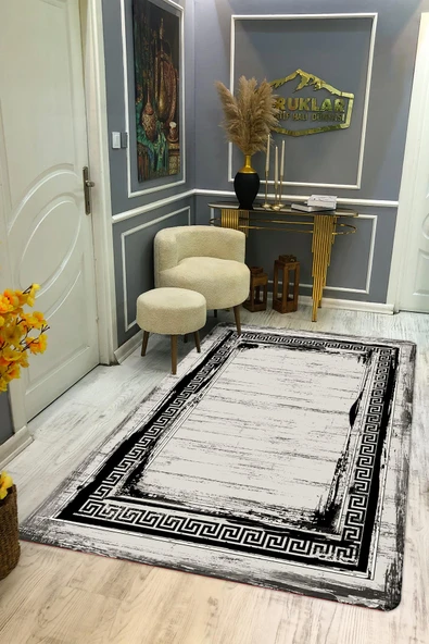 Kaymaz Taban Yıkanabilir Dijital Baskı Dekoratif Modern Desenli Dot Taban Halı Nova Serisi NV100 RENKLİ 200 X 300
