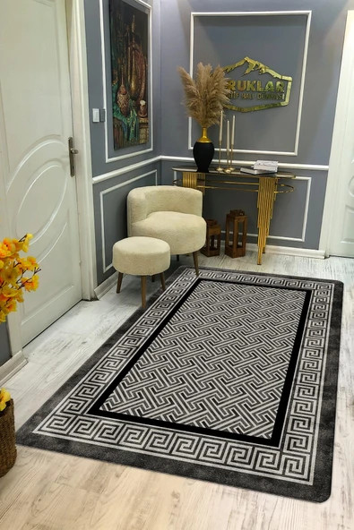 Kaymaz Taban Yıkanabilir Dijital Baskı Dekoratif Modern Desenli Dot Taban Halı Nova Serisi NV97 RENKLİ 100 X 300