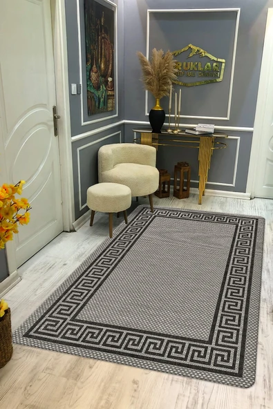 Kaymaz Taban Yıkanabilir Dijital Baskı Dekoratif Modern Desenli Dot Taban Halı Nova Serisi NV43 RENKLİ 200 X 300