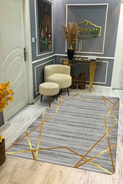 Kaymaz Taban Yıkanabilir Dijital Baskı Dekoratif Modern Desenli Dot Taban Halı Nova Serisi NV130 RENKLİ 100 X 300