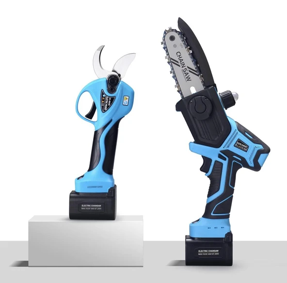 Suca SC 8611 + 5808 Uzatma Aparatlı Akülü Budama Makası ve Testere - 2