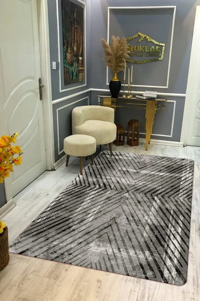 Kaymaz Taban Yıkanabilir Dijital Baskı Dekoratif Modern Desenli Dot Taban Halı Nova Serisi NV120 RENKLİ 200 X 300