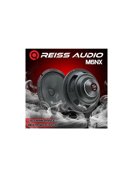Reiss RS-M6NX 16 cm Neodyum Özel Mıknatıs Oto Midrange Hoparlör Çifti 600WAT-200W Rms