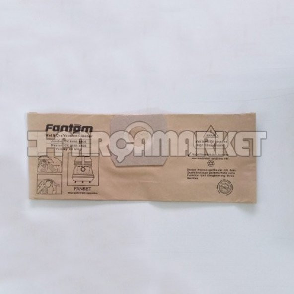 Fantom Master WD 2750 Süpürge Toz Torbası 10 Adet