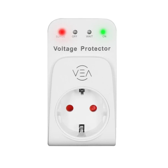 Ayt Vea VE-25531 15A 3520W Tekli Aşırı Yüksek Gerilim Akım Korumalı Priz Led Göstergeli Akım Koruyucu Priz - 5