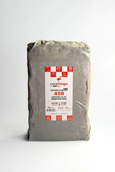 459 Şamotlu Beyaz Seramik Çamur Vakumlu - 20 KG ürün görseli