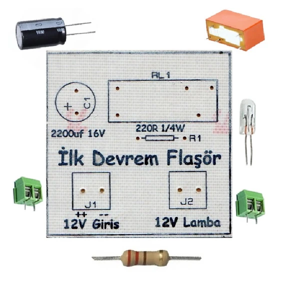 İlk Devrem Flaşör - Kendin Yap Kiti - Resim 2