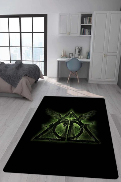 Kaymaz Taban Makinada Yıkanabilir Harry Potter Desenli Çocuk Halısı RENKLİ 200 X 300