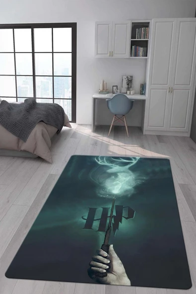 Kaymaz Taban Makinada Yıkanabilir Harry Potter Desenli Çocuk Halısı RENKLİ 80 X 300