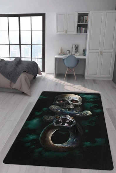 Kaymaz Taban Makinada Yıkanabilir Harry Potter Desenli Çocuk Halısı RENKLİ 100 X 300