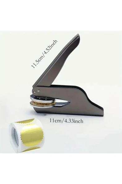 Soğuk Mühür Kabartma Damga Çelik Baskı Presi Gun Black Antrasit - Resim 11