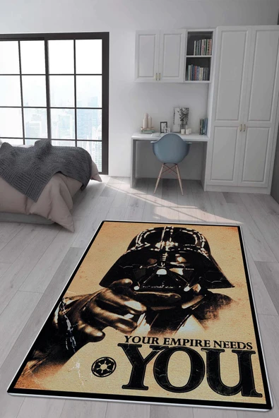 Kaymaz Taban Makinada Yıkanabilir Dijital Baskı Soldier Desenli Genç Odası Halısı RENKLİ 180 X 280