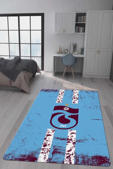 Kaymaz Taban Makinada Yıkanabilir Dijital Baskı Modern Desenli Genç Odası ve Çocuk Odası Halısı Dot Taban Halı RENKLİ 100 X 200