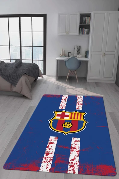 Kaymaz Taban Makinada Yıkanabilir Dijital Baskı Modern Desenli Genç Odası ve Çocuk Odası Halısı Dot Taban Halı RENKLİ 80 X 300